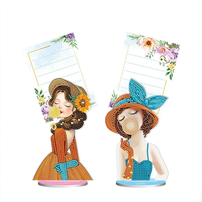 Diamond Painting Notizhalter Damen 2 Stück Set