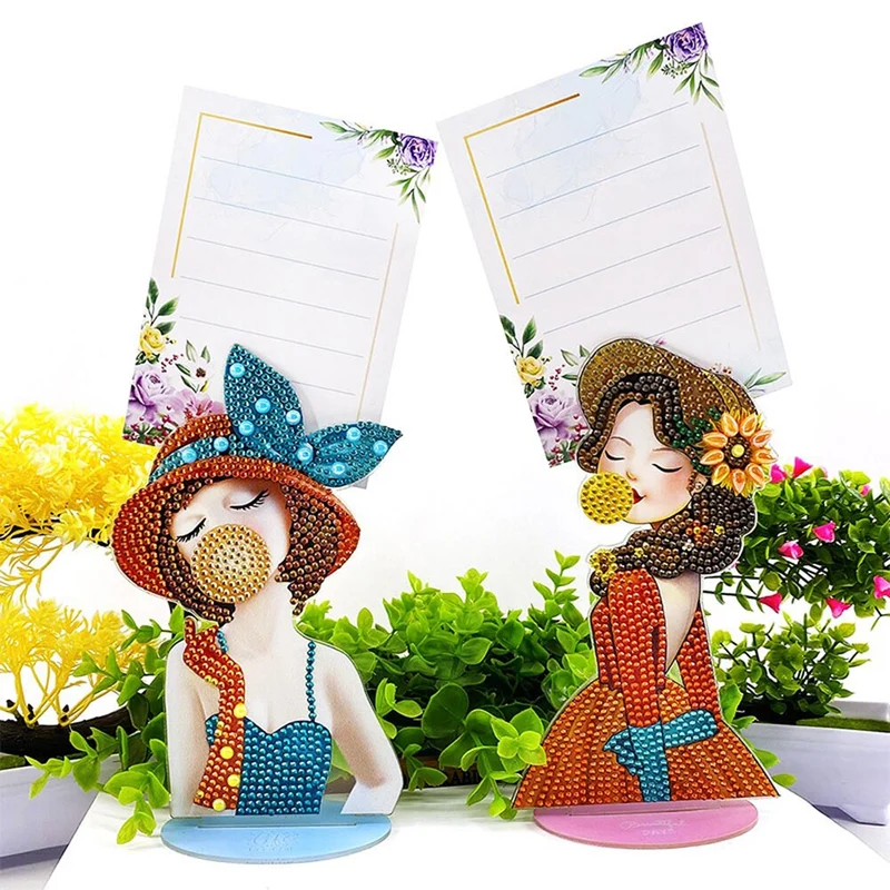 Diamond Painting Notizhalter Damen 2 Stück Set