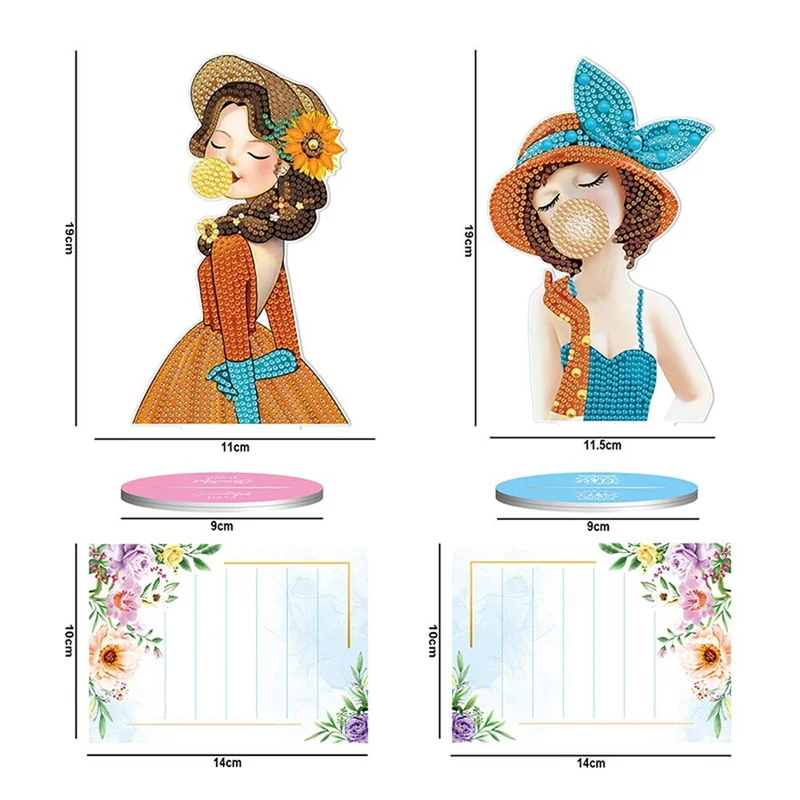 Diamond Painting Notizhalter Damen 2 Stück Set