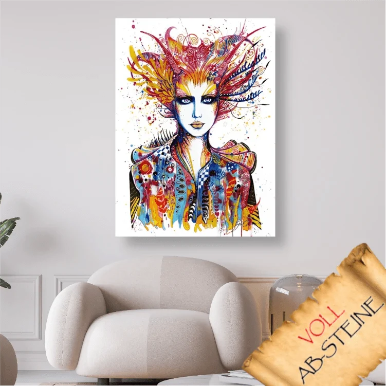 Teufelin Abstrakt - Voll AB 5D DIY Diamond Painting