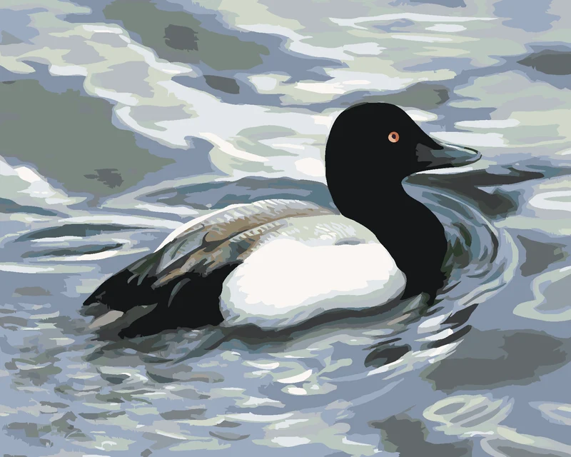 Diamond painting - ENTE AUF DEM WASSER (D. RUSTY RUST)