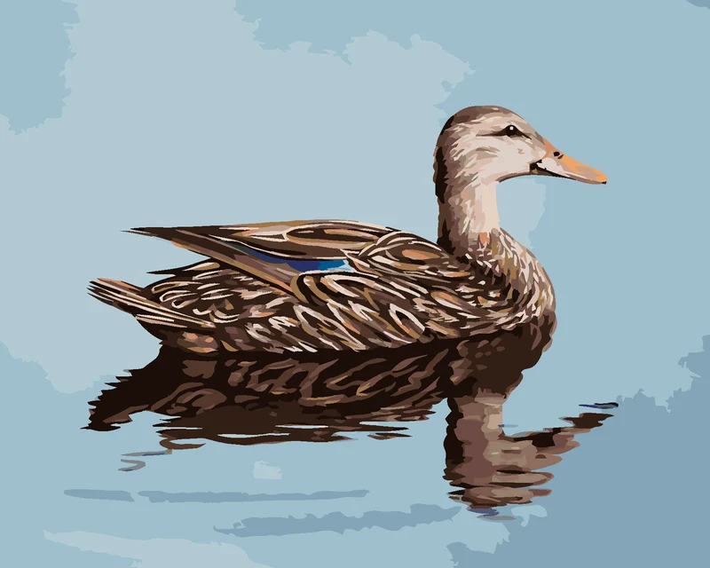 Diamond painting - ENTE AUF DEM WASSER SCHWIMMEND (D. RUSTY RUST)