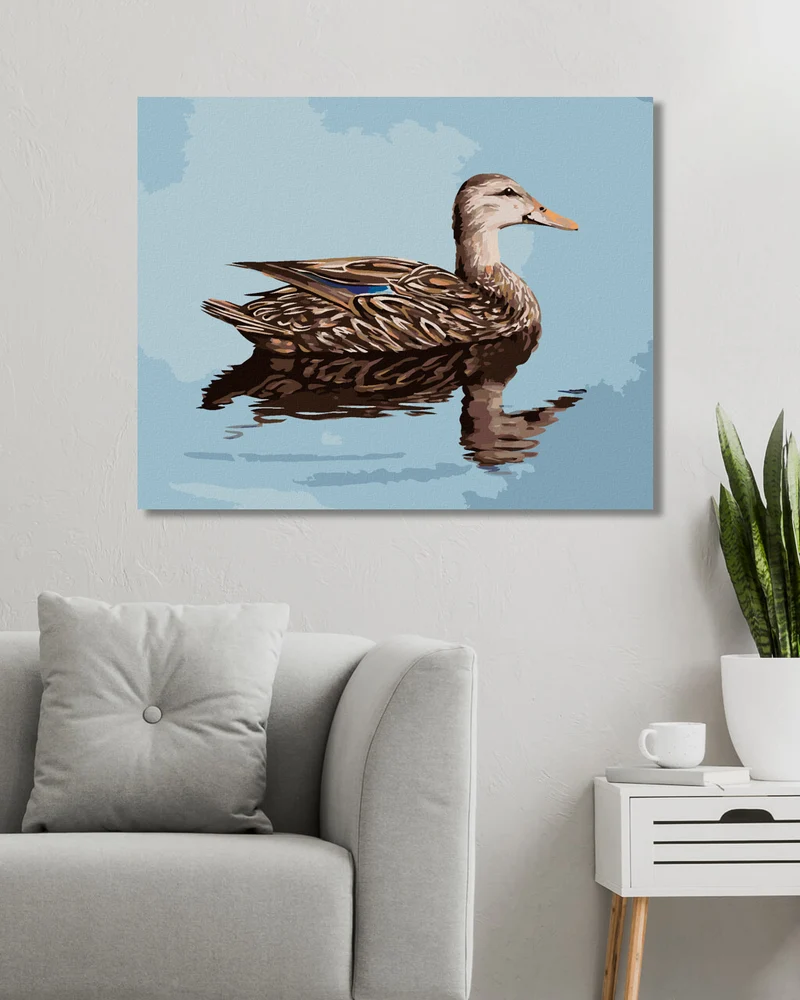 Diamond painting - ENTE AUF DEM WASSER SCHWIMMEND (D. RUSTY RUST)