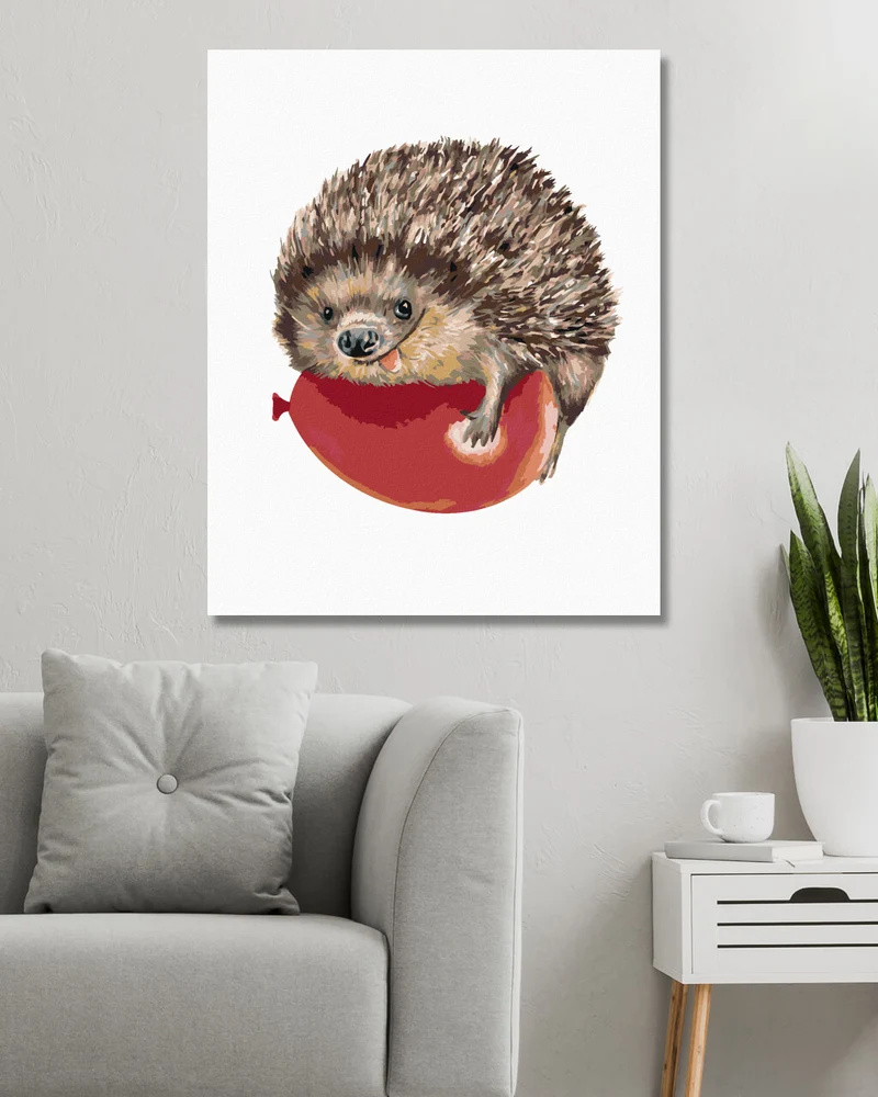 Diamond painting - IGEL UND ROTER LUFTBALLON