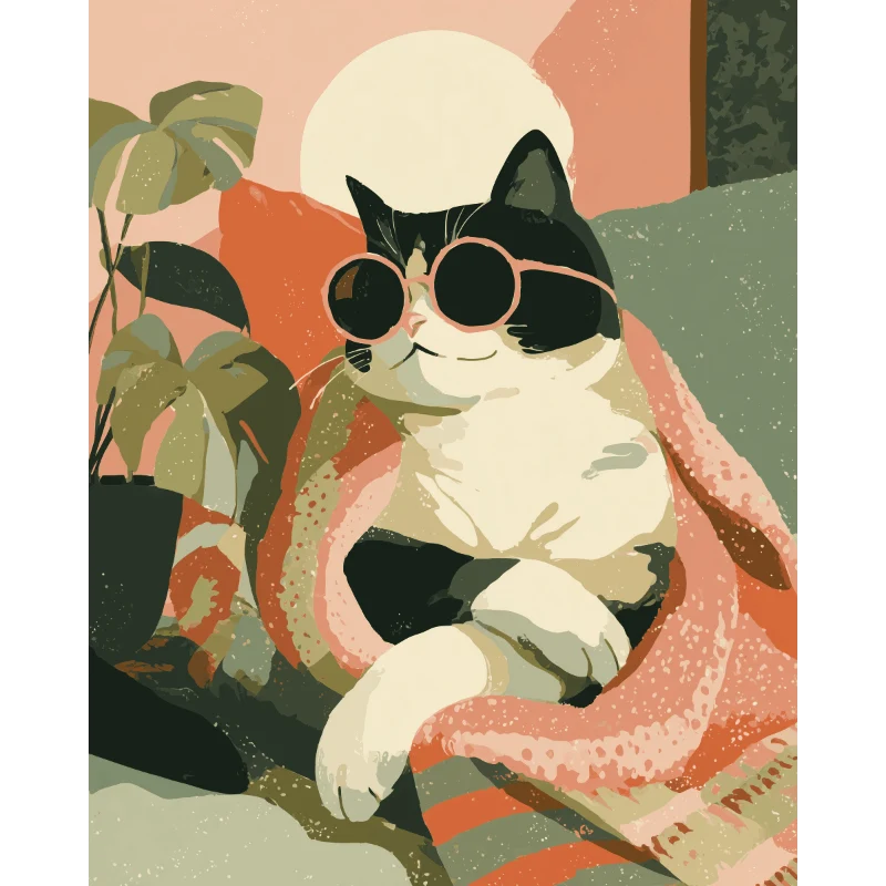 Entspannte Katze