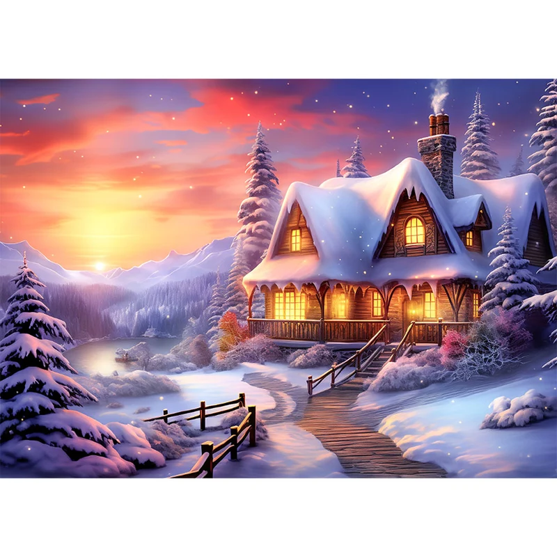 5D Diamond Painting – Winter Landschaft