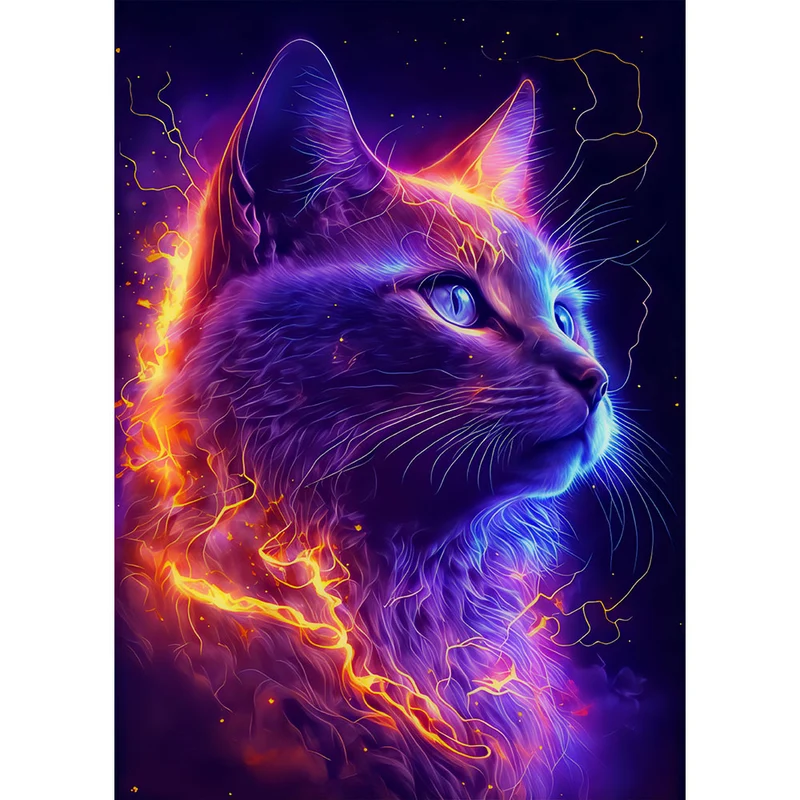 5D Diamond Painting – Magic Cat
