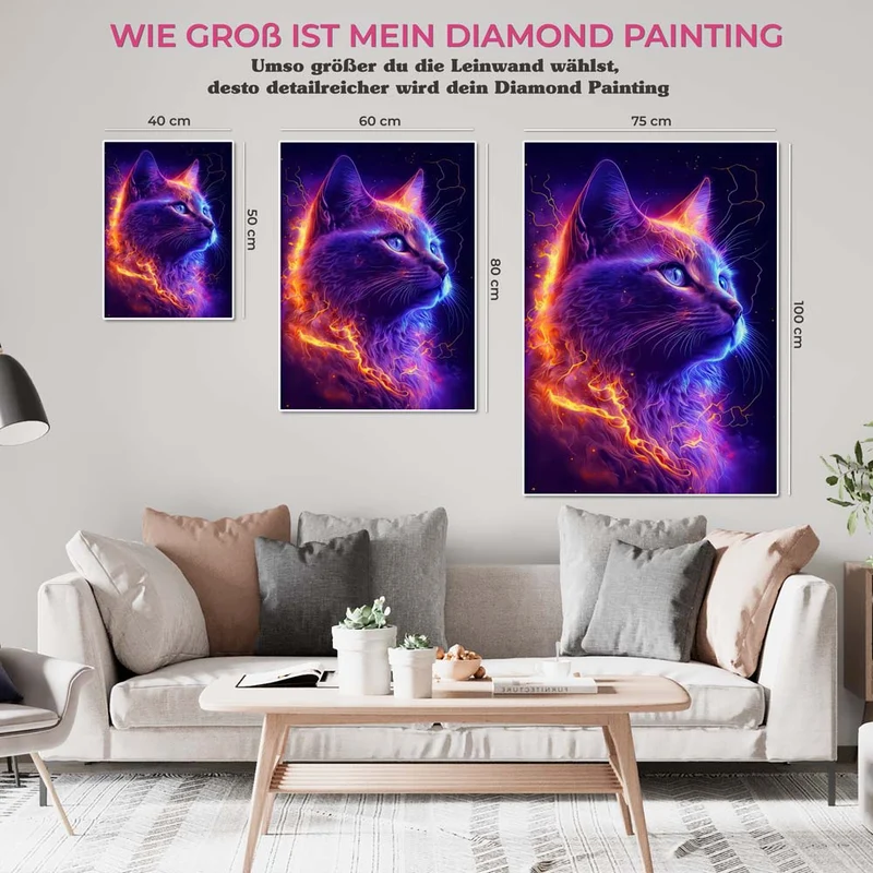 5D Diamond Painting – Magic Cat