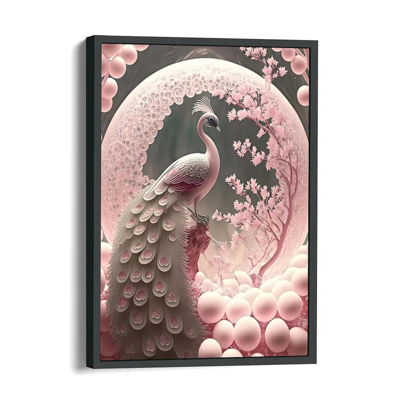 5D Diamond Painting – Pink Peacock