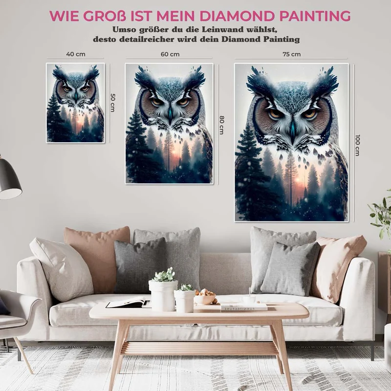5D Diamond Painting – Natur Eule