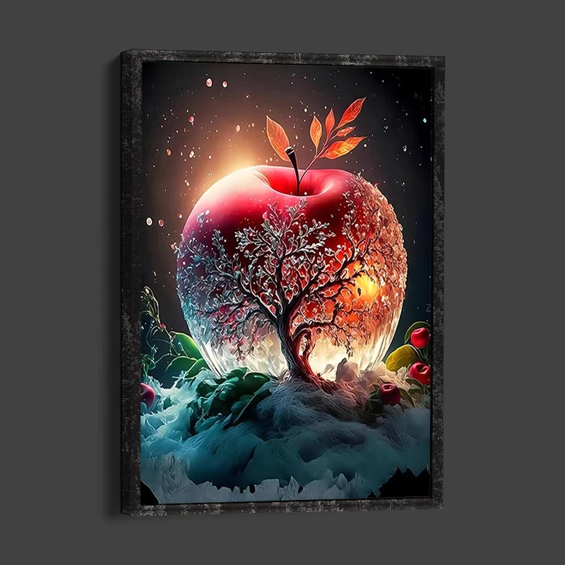5D Diamond Painting – Red Crystal Apple