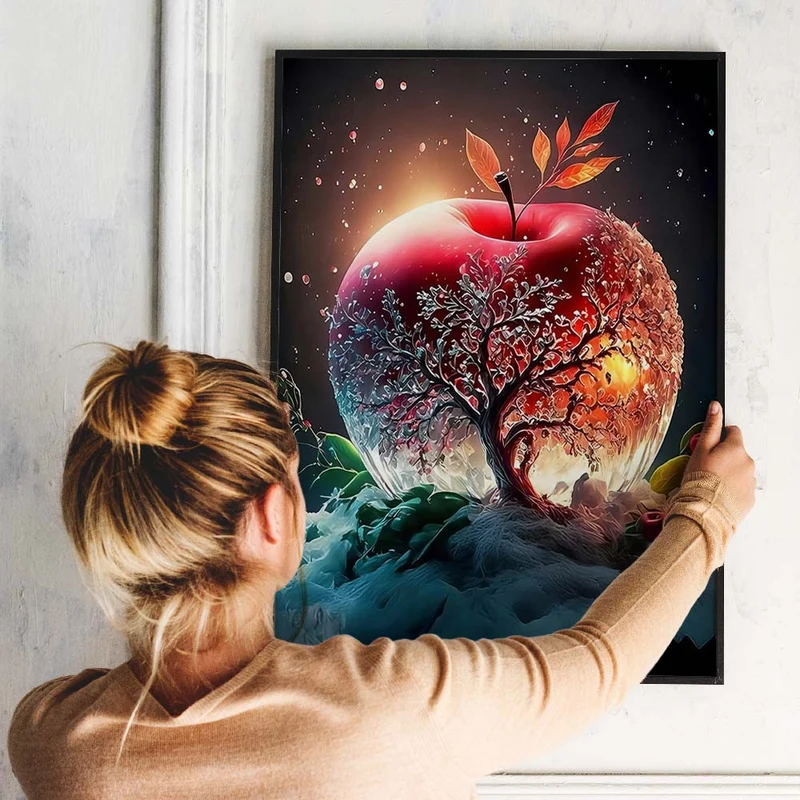 5D Diamond Painting – Red Crystal Apple