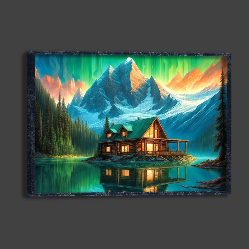 5D Diamond Painting – Seehütte