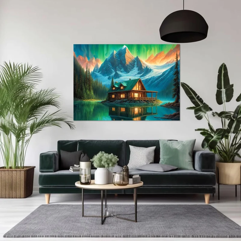 5D Diamond Painting – Seehütte