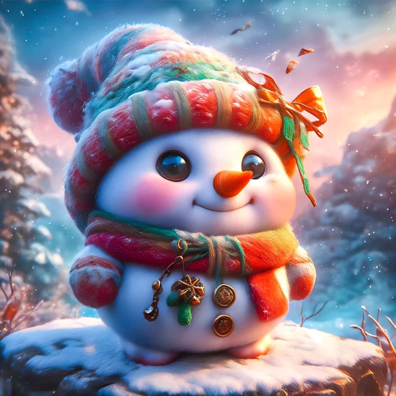 5D Diamond Painting – Little Snowman