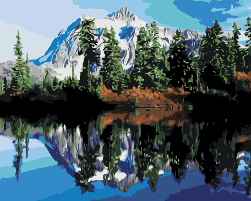 Diamond painting - SEE, BÄUME UND BERGE