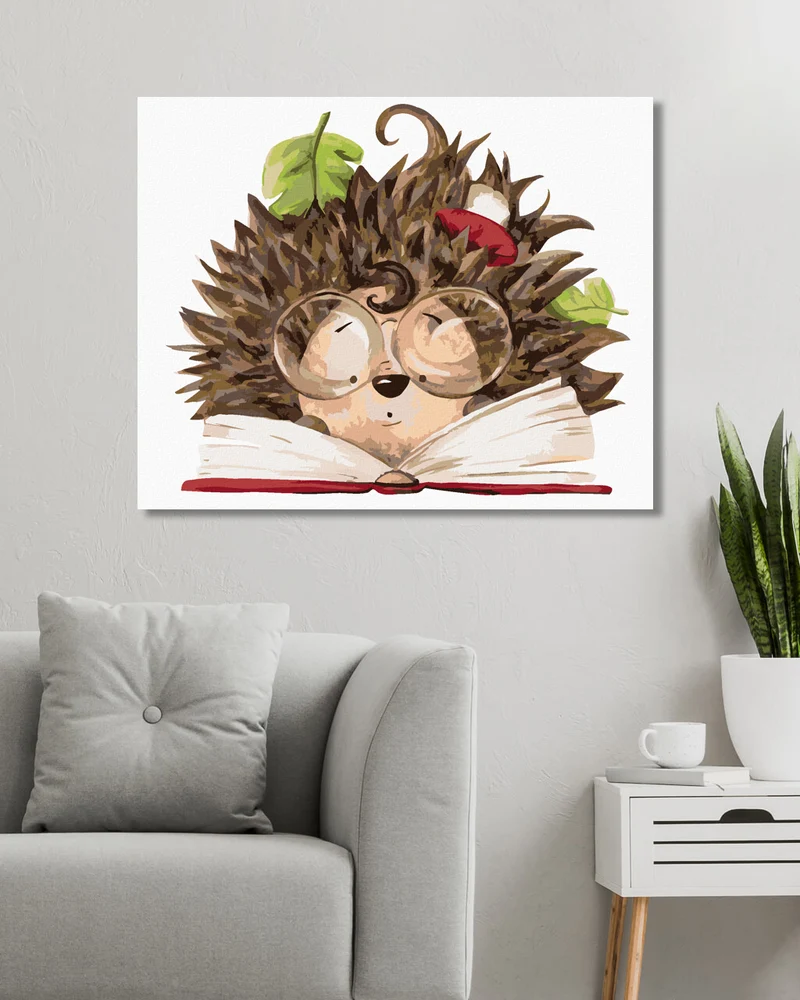 Diamond painting - IGEL, DER EIN BUCH LIEST