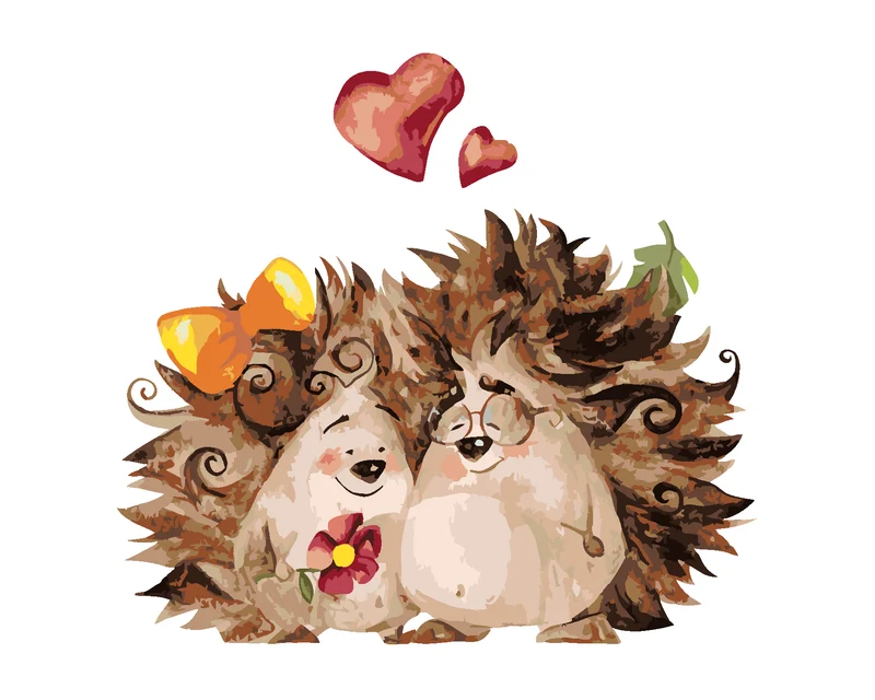 Diamond painting - IGEL UND SEINE LIEBE