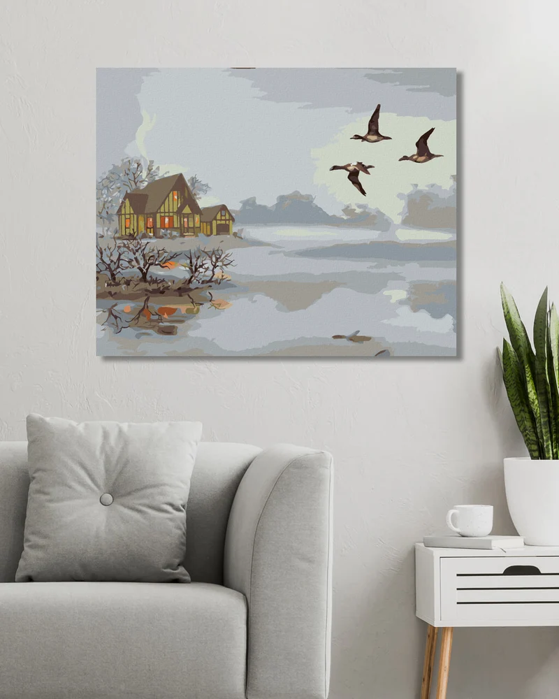 Diamond painting - SEE IM NEBEL (D. RUSTY RUST)