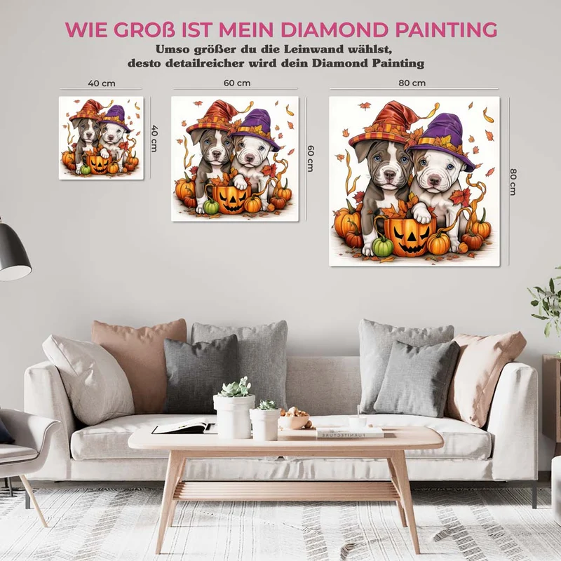 5D Diamond Painting – Halloween Dogs