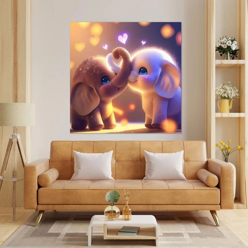 5D Diamond Painting – Elefanten Liebe
