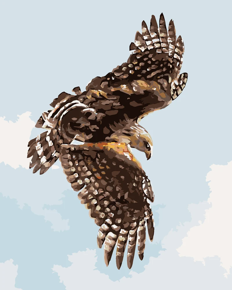 Diamond painting - HABICHT (D. RUSTY RUST)
