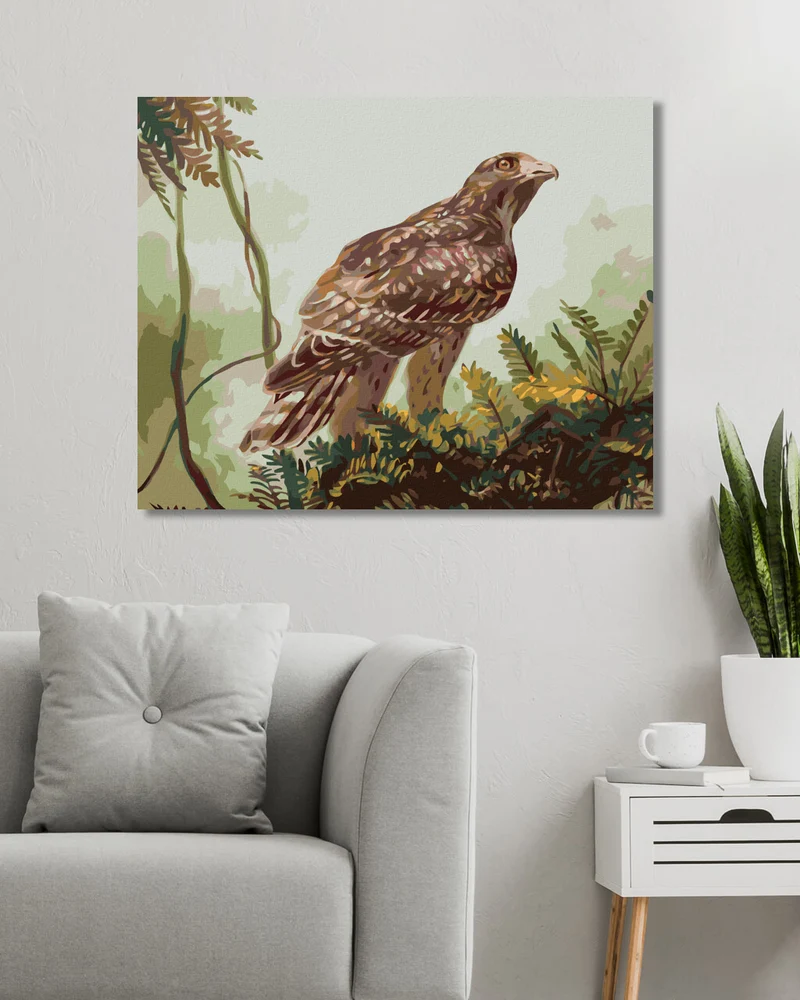 Diamond painting - HABICHT AUF EINEM AST (D. RUSTY RUST)