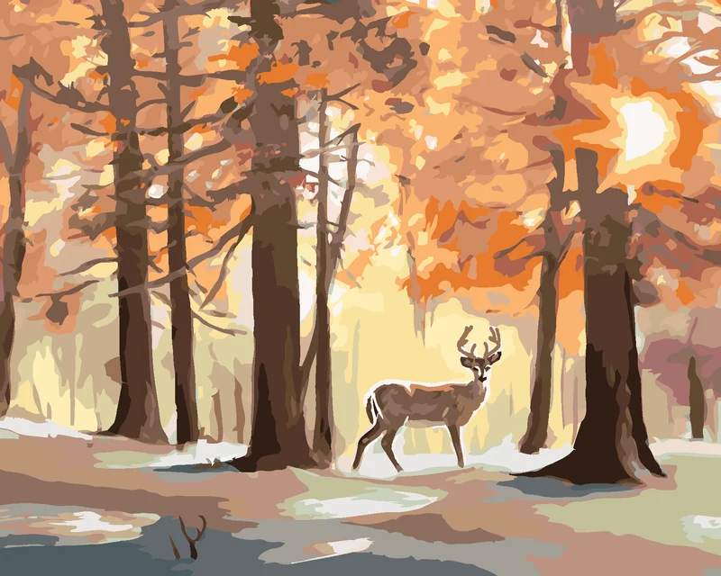 Diamond painting - HIRSCH IM WALD (D. RUSTY RUST)