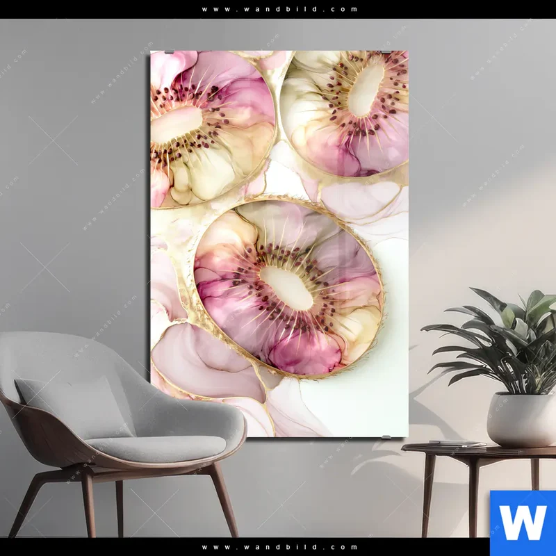 Acrylglasbild | Kiwi - Edle Fruchtfantasie | Hochformat