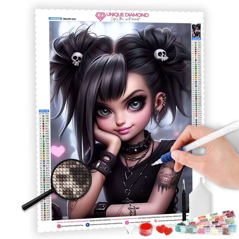5D Diamond Painting – Punk Lady