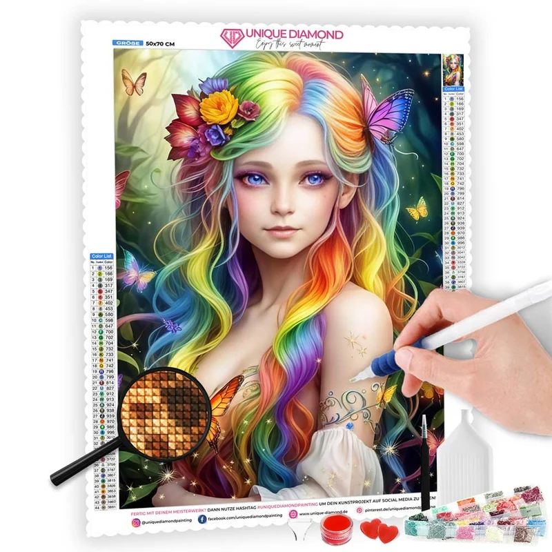 5D Diamond Painting – Farbige Schönheit