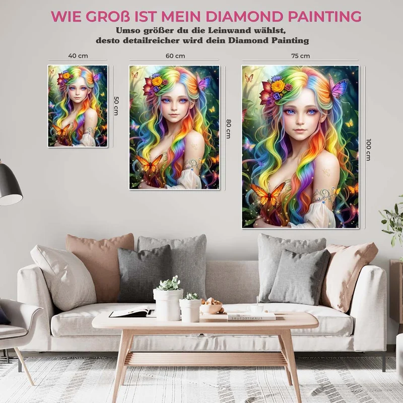 5D Diamond Painting – Farbige Schönheit