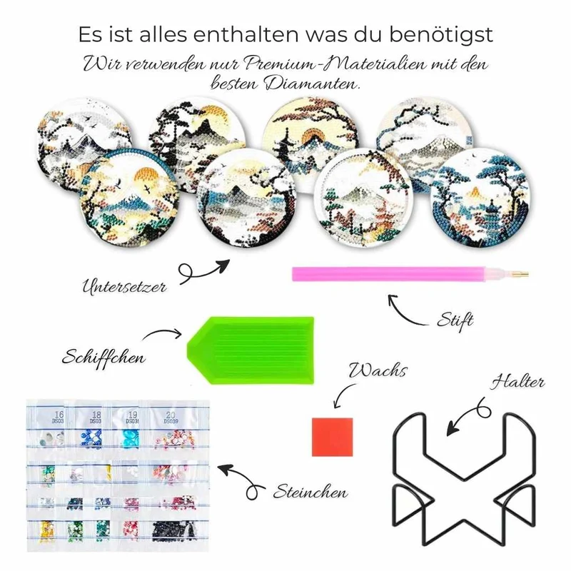 5D Diamond Painting Untersetzer Landschaft