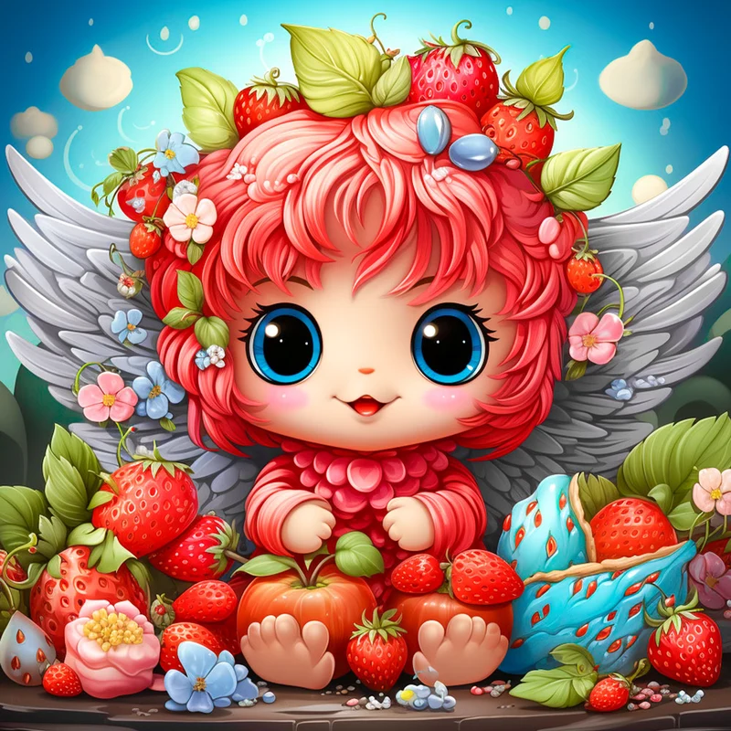 5D Diamond Painting – Strawberry Angel