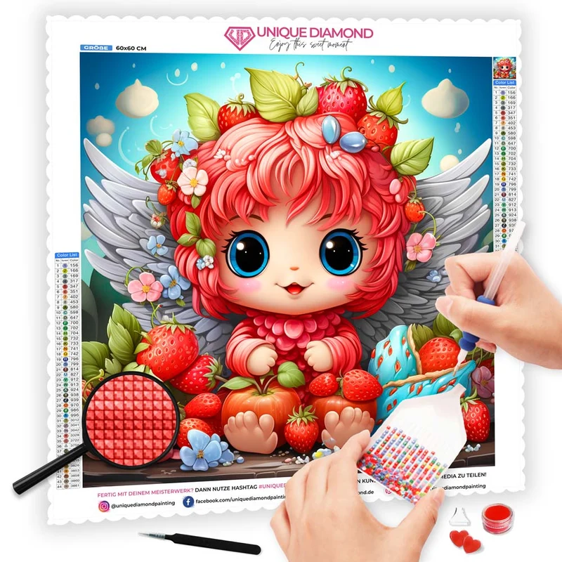 5D Diamond Painting – Strawberry Angel