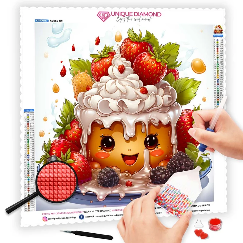 5D Diamond Painting – Strawberry Cake