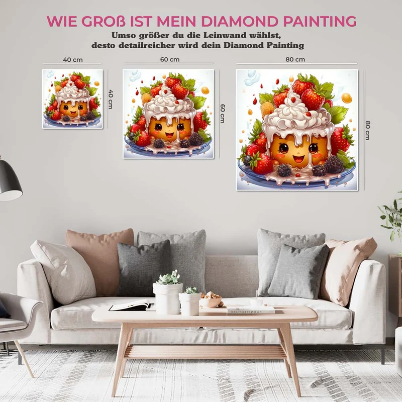 5D Diamond Painting – Strawberry Cake