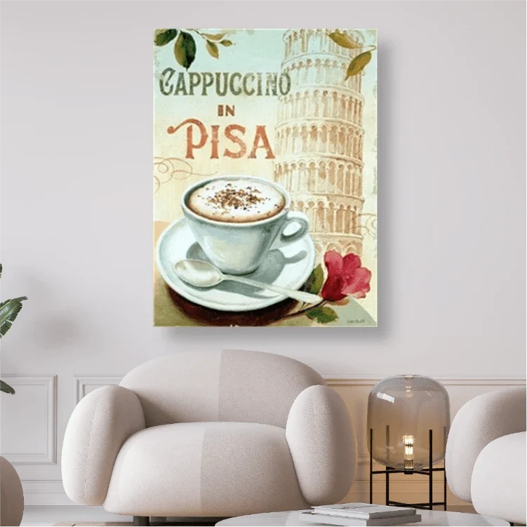 Cappuccino in Pisa - 5D DIY Diamond Painting