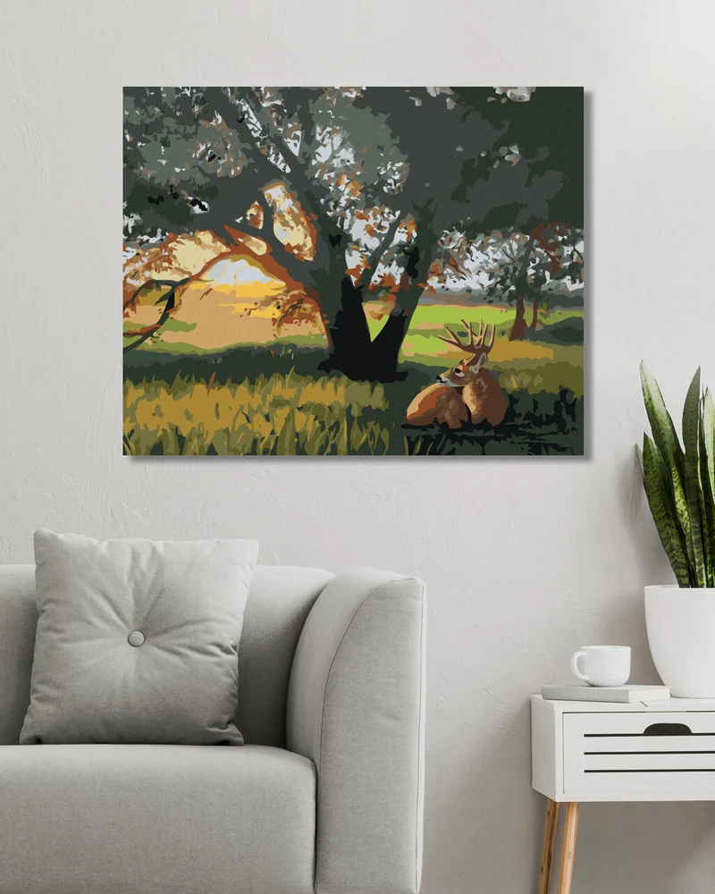 Diamond painting - HIRSCH UNTER EINEM BAUM (D. RUSTY RUST)