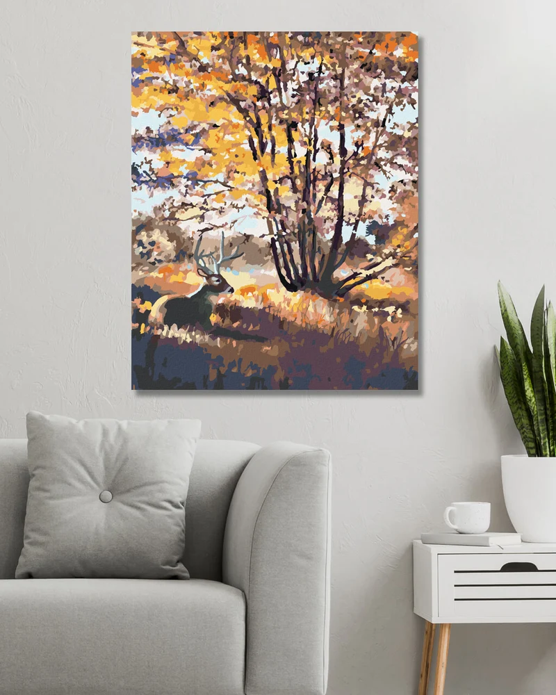 Diamond painting - HIRSCH AM BAUM (D. RUSTY RUST)
