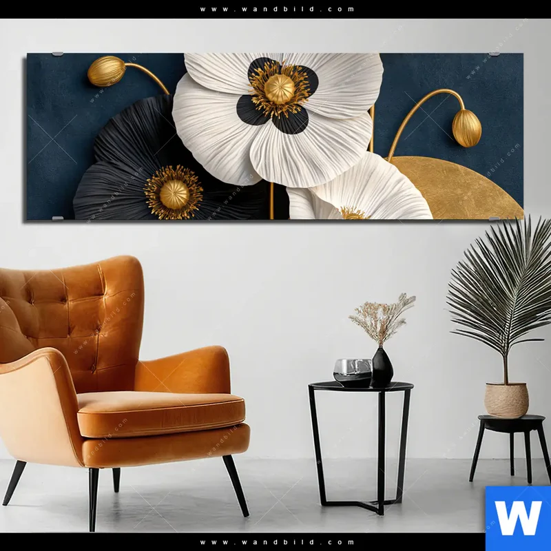Alu-Dibond Bild | Golden Poppies | Panorama