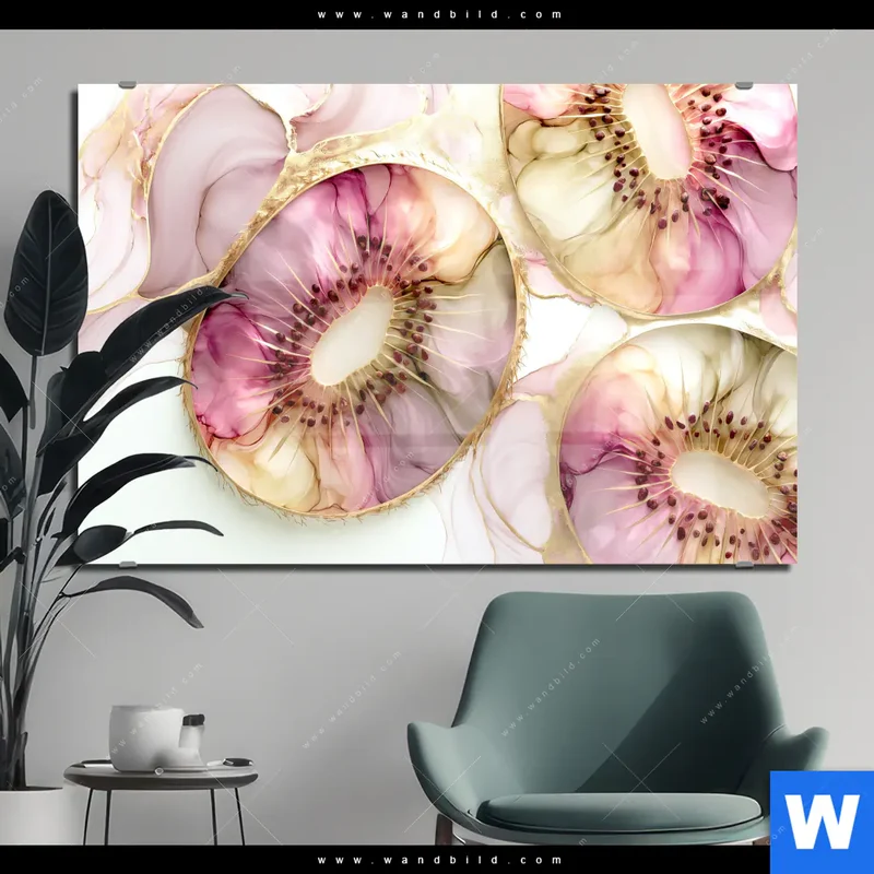 Acrylglasbild | Kiwi - Edle Fruchtfantasie | Querformat