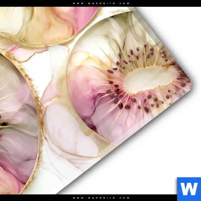 Acrylglasbild | Kiwi - Edle Fruchtfantasie | Querformat