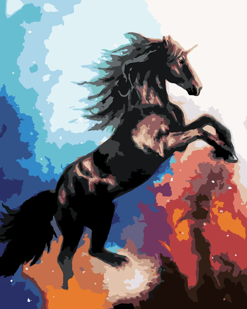 Diamond painting - EINHORN IM WELTRAUM