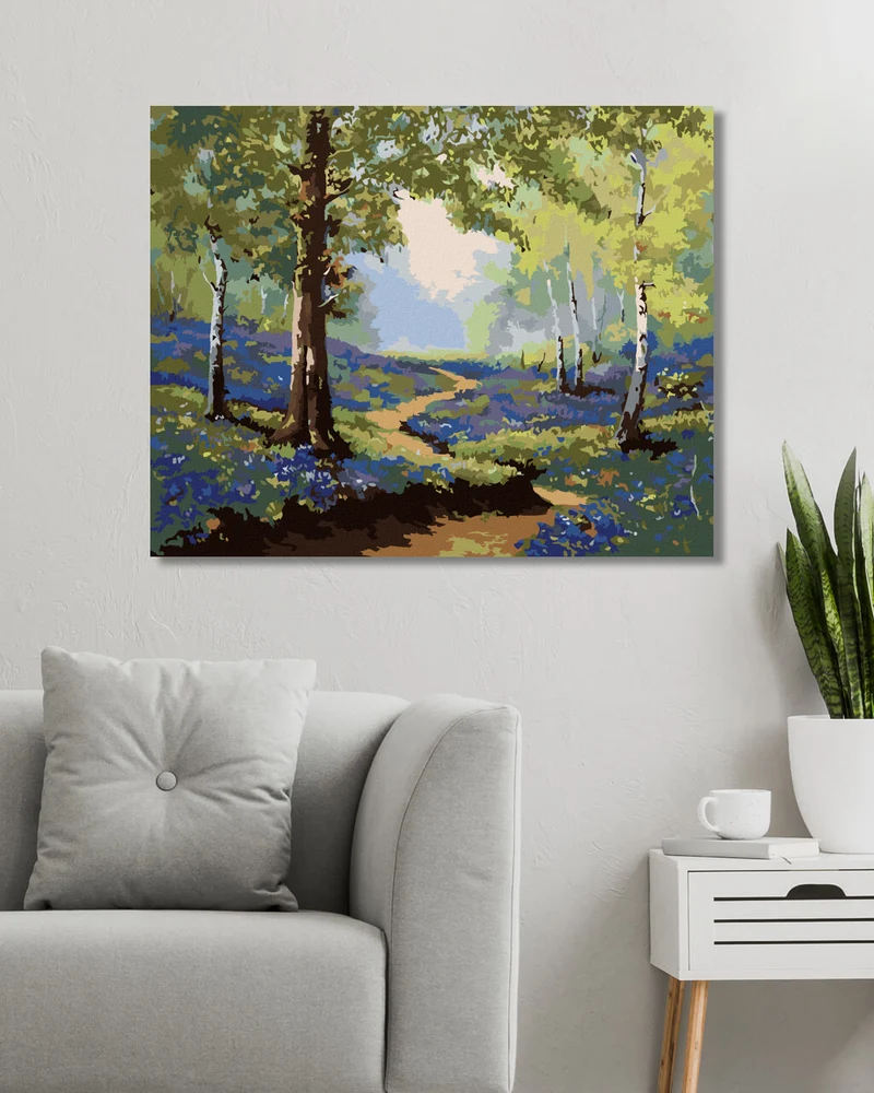 Diamond painting - FRÜHLINGSWALD MIT BLUMEN