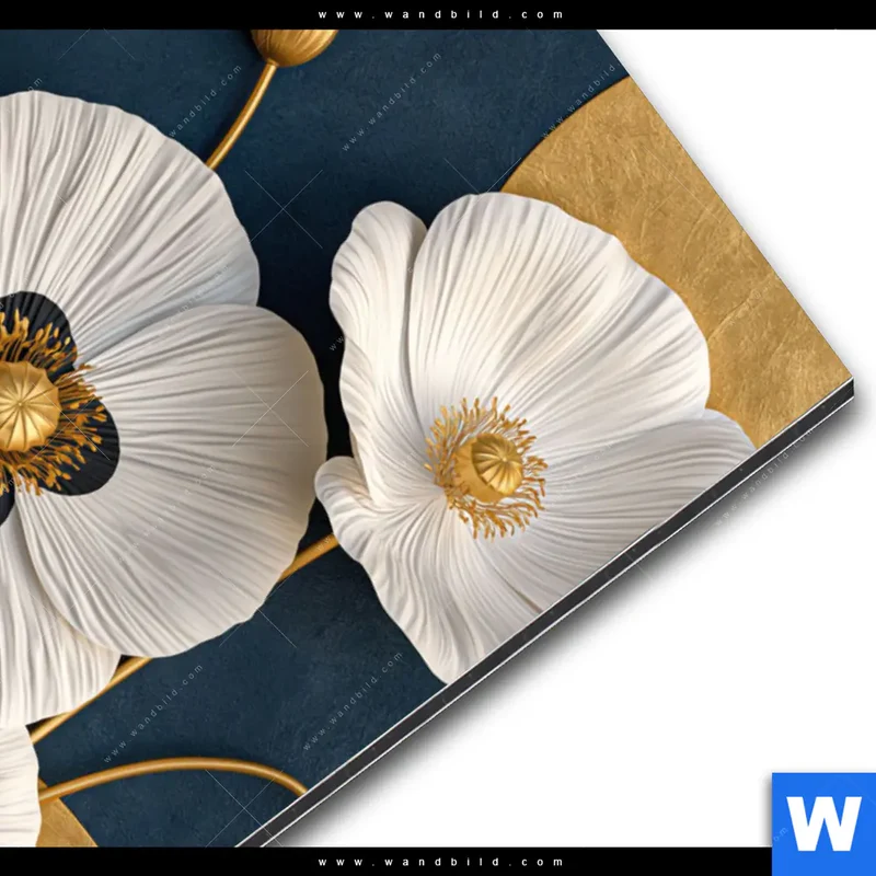 Alu-Dibond Bild | Golden Poppies | Hochformat