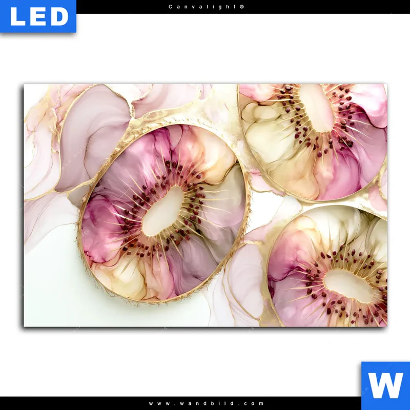 Canvalight® Leuchtbild | Kiwi - Edle Fruchtfantasie | Querformat