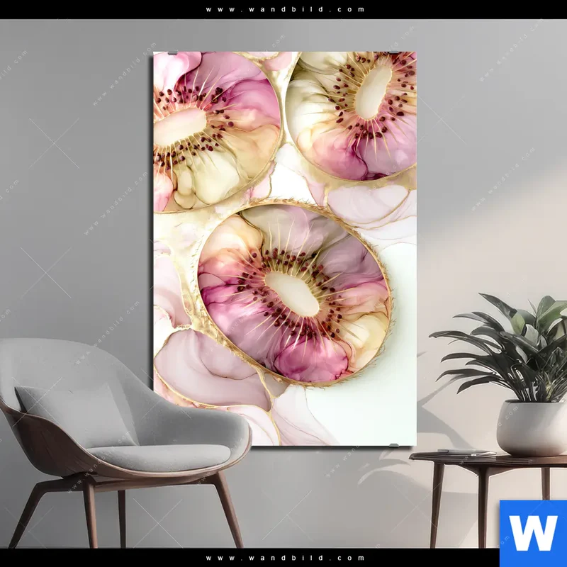 Alu-Dibond Bild | Kiwi - Edle Fruchtfantasie | Hochformat