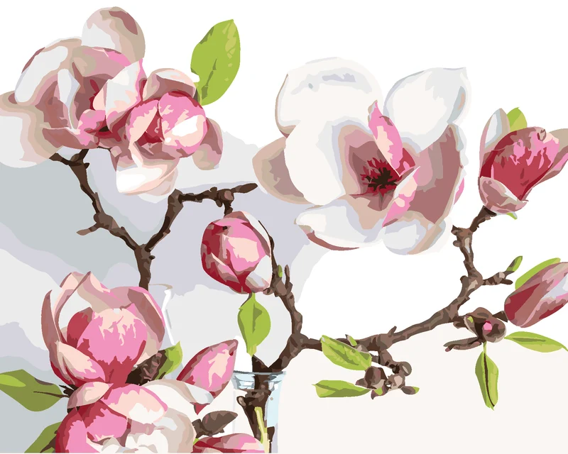 Diamond painting - FRÜHLINGSBLÜHENDE MAGNOLIE