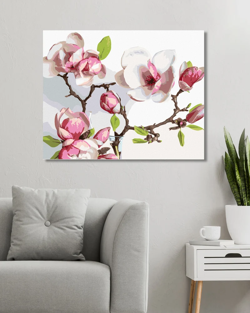 Diamond painting - FRÜHLINGSBLÜHENDE MAGNOLIE